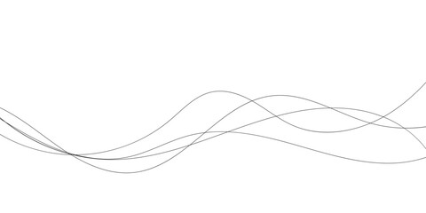 Technology abstract lines on white background. Undulate Grey Wave Swirl, frequency sound wave, twisted curve lines with blend effect