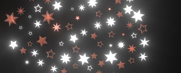 XMAS Stars - Glossy 3D Christmas star icon. Design element for holidays. -