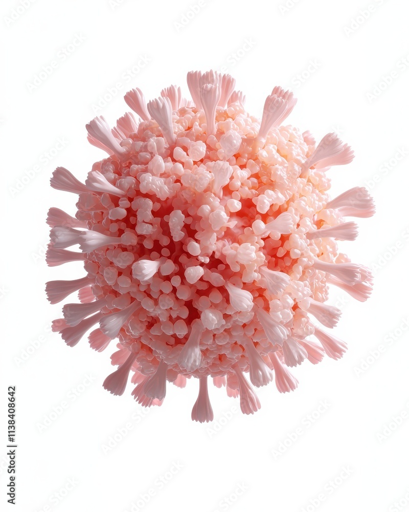 Aufkleber influenza virus particle visualization laboratory scientific image microscopic environment 3d viewpo