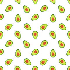 Avocado pattern geometric seamless. fresh avocados half pattern. 