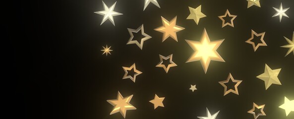 XMAS Stars - golden stars -