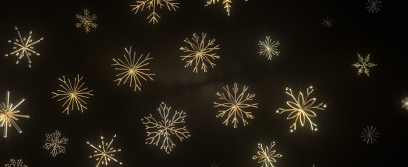 With Realistic Snowflakes Overlay On Light Silver Backdrop. Xmas Holidays