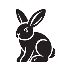 rabbit silhouette design isolated vector