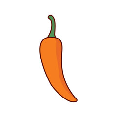 Orange Chili Peppers Icon Illustration