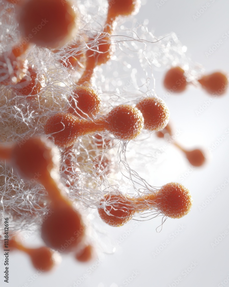 Poster anthrax bacteria research laboratory setting scientific microscopic view threadlike structures for e