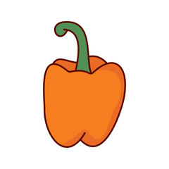 Orange Chili Peppers Icon Illustration