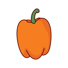 Orange Chili Peppers Icon Illustration