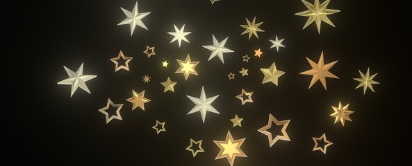 XMAS Stars - golden stars -