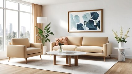 Modern apartment interior stock photo