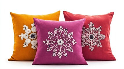 Decorative Throw Pillows  Embroidered Cushions  Home Decor