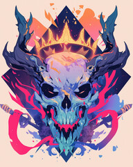 Skull and Crown Arm symmetry layout illustration