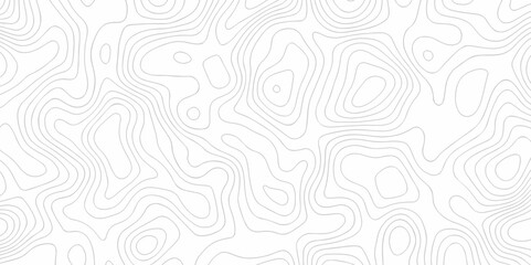 Fototapeta premium Abstract Vector geography landscape Topo contour map on white background, Topographic contour lines. Seamless pattern with lines Topographic map. Geographic mountain relief diagram line wave carve.