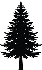 pain tree black and white silhouette vector design