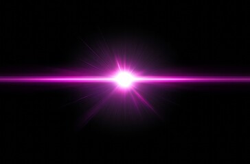 Abstract Purple Light Beam Flare Burst Effect