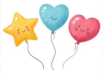 watercolor gel beads star and heart shape drawing children's drawing