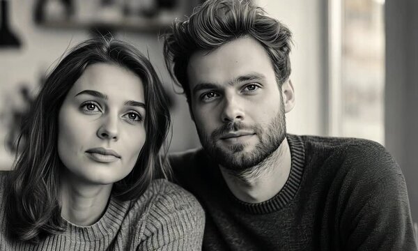Conflict, unhappy young couple separate, have problems in relationship thinking of breakup or divorce. Upset woman and talking man, family lovers avoid suffer from cheating in bad relation troubles
