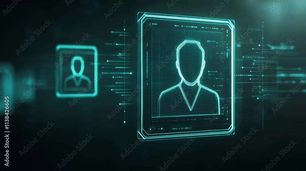 Poster digital identity cyber security network profile user avatar