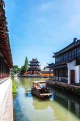 Obraz premium View of the famous water town called Zhujiajiao in Shanghai suburb, China