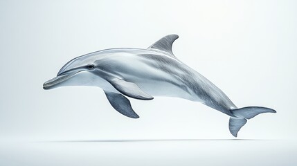 Obraz premium Dolphin leaping, isolated on white.