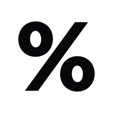 percent icon sign symbol on white background