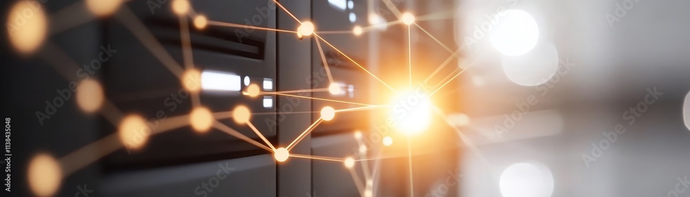 Poster global network data center server room technology connection