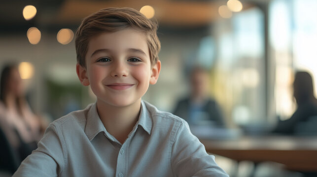 portrait of a smiling boy