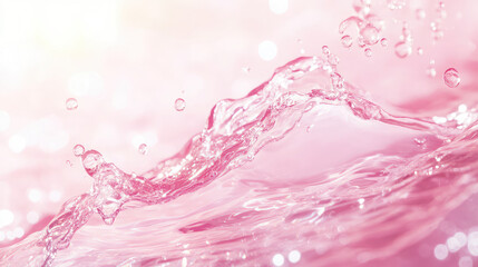 pink water splash isolated
