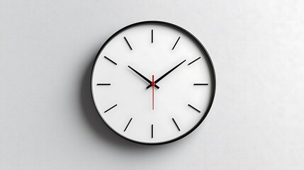 A photostock of a minimalist clock with no numbers, isolated on a white background, Ultra-Realistic, Photo Realistic, highly detailed, 