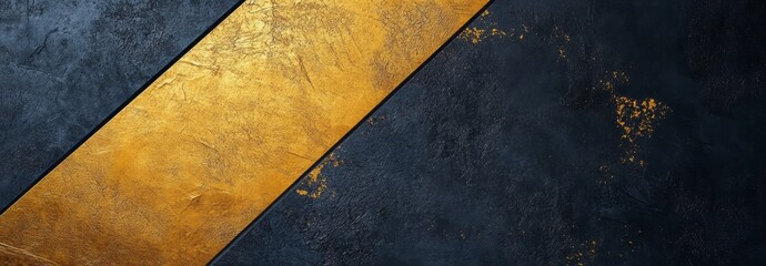 Abstract Gold and Dark Blue Textured Diagonal Stripe
