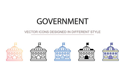 Fototapeta premium Government icon design with white background stock illustration