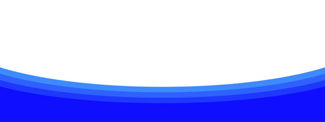 Blue footer separator, modern divider shape vector illustration