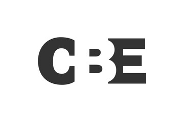 CBE logo design. Initial letter C B E bold font style for tech startups, consulting, corporate branding. Creative company name, headlines typography identity, trendy logotype.