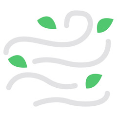 An icon design of wind blowing