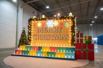 cake with candles with christmas concept for product display