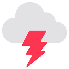 Creative design icon of thunderstorm