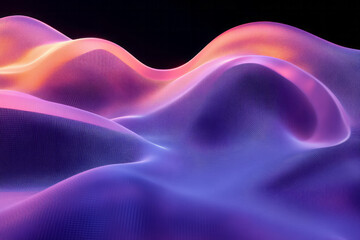 Obraz premium a colorful wave of light on a black background