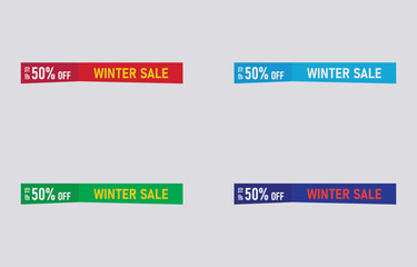 Colorful sales label collection vector art
