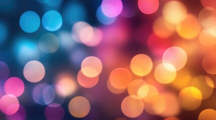 Fototapeta premium Colorful blurred bokeh background with vibrant hues creating a dreamy and festive atmosphere ideal for celebrations or creative projects