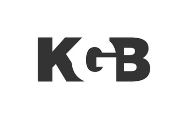 KGB logo design. Initial letter K G B bold font style for tech startups, consulting, corporate branding. Creative company name, headlines typography identity, trendy logotype.