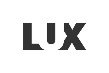 LUX logo design. Initial letter L U X bold font style for tech startups, consulting, corporate branding. Creative company name, headlines typography identity, trendy logotype.