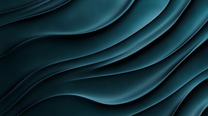 Obraz premium Abstract wavy texture in deep teal tones, creating a sense of depth and movement.