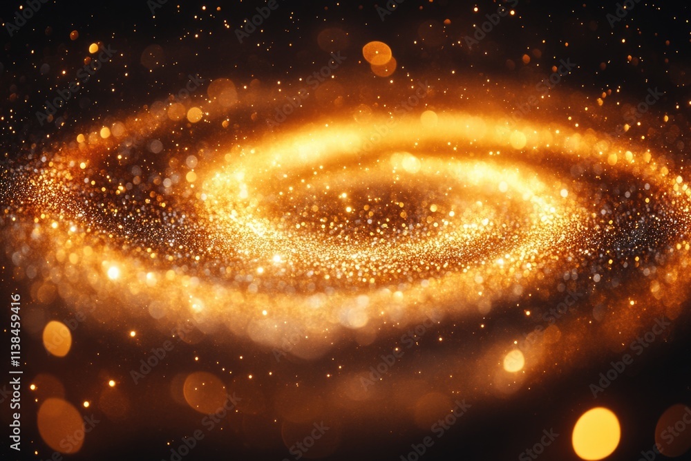 Poster A spiral shaped object in the center of a dark background, great for use as a design element or to add mystery to your project