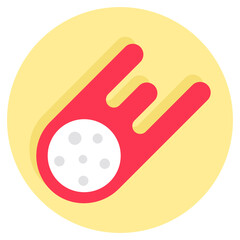 An icon design of meteorite