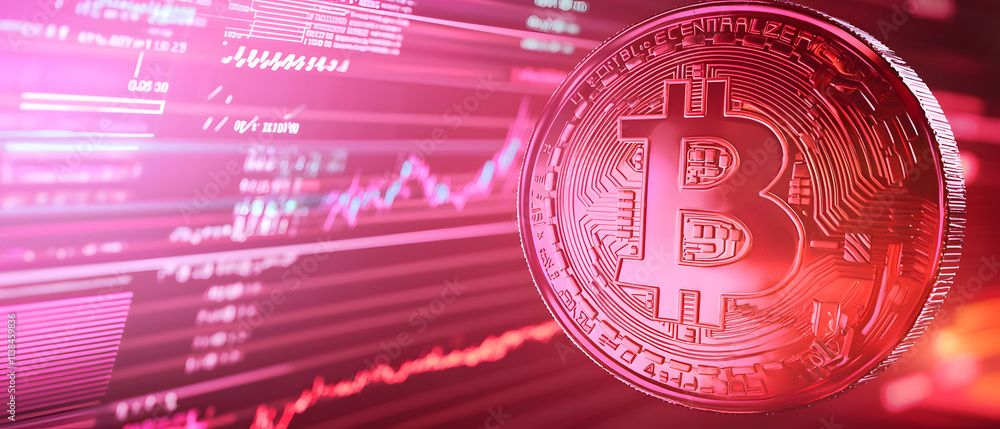 Poster cryptocurrency market trends bitcoin analysis digital finance graphical data tech environment visual