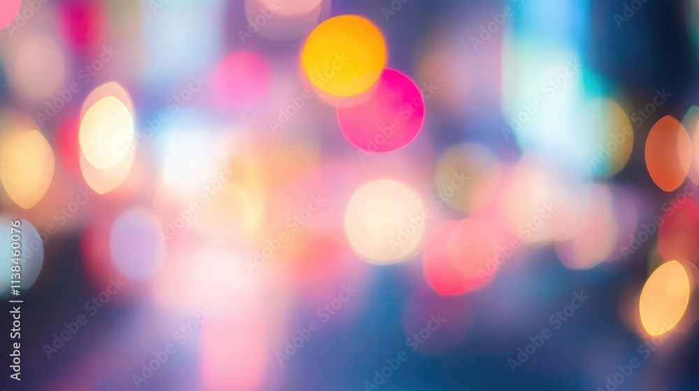 Aufkleber vibrant abstract blurred background with colorful bokeh lights for creative projects and design purp