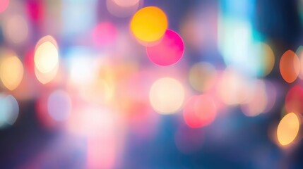 Fototapeta premium Vibrant abstract blurred background with colorful bokeh lights for creative projects and design purposes