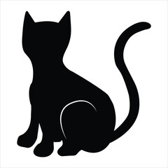  cat silhouette vector design isolated on a white background