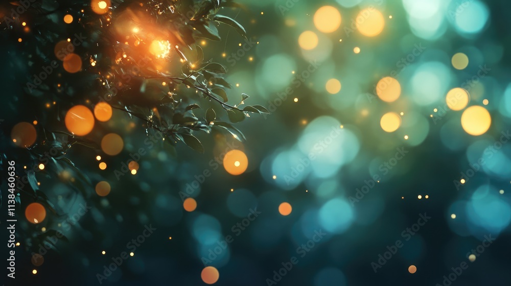 Poster candlelight glow combined with dreamy bokeh background creating a mystical ambiance for warm and soo