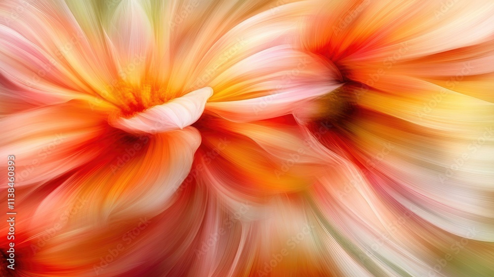 Poster vibrant abstract floral background with soft blurred colors creating a dreamlike atmosphere ideal fo