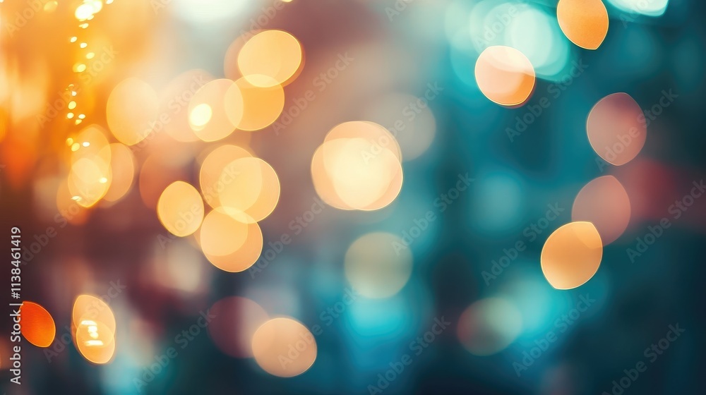 Poster shopping mall bokeh background with warm and cool tones creating a soft blurred effect ideal for art